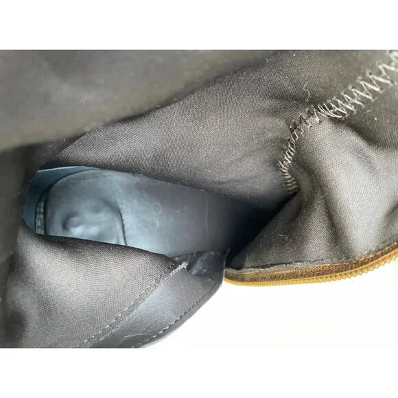 Franco Sarto Womens Brown Pebbled Leather Heeled Boots Size 8M SKU 6723 - Picture 8 of 9